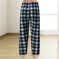 thumbnail image 3 of Labakihah pants for women Women Casual Plaid Pajama Pants Soft Pants Loose Homewear Sleepwear Pants White, 3 of 9