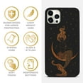 thumbnail image 4 of Case Yard Wooden Case for iPhone-11-Pro Soft TPU Silicone cover Slim Fit Shockproof Wood Protective Phone Cover for Girls Boys Men and Women Supports Wireless Charging Mermaid on the Moon Design, 4 of 7