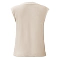thumbnail image 6 of Tiqkatyck Sweaters Clearance, Summer Sleeveless Sweater Women's Fashion Comfy USA Flag Print Pullover Sweater Knitted Sleeveless Sweater Tops for Women Cap Sleeve Knit Tops for Women Trendy Beige L, 6 of 9