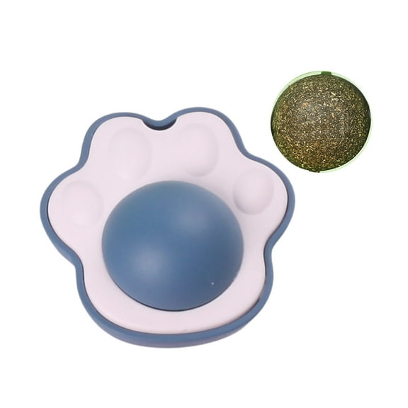 Reheyre Catnip Ball Bite-resistant Smooth Edge Rotating No Preservatives Easy Installation Relieve Boredom Oral Care Catnip Ball Edible Cat Lick Treats Toy Puppy Supplies