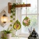 thumbnail image 4 of Colorful Leaf Pendant Two-Piece Set Outdoor Balcony Home Green Bonsai Resin Crafts Pendant, 4 of 7