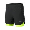 thumbnail image 1 of Lixada Men 2 in 1 Running Shorts Quick Drying Breathable Active Training Exercise Jogging Marathon Cycling Shorts, 1 of 7