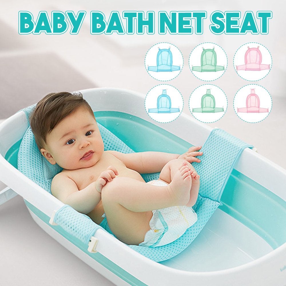 Baby Bath Pad Infant Bathing Seat Support Mat, Adjustable NonSlip Baby