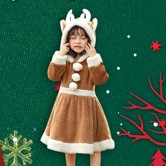 piuwrlz Single Piece Short Skirt for Kid Girls Skirts Single Piece Dress Khaki Size M（7-9Years）