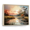 thumbnail image 2 of Designart "Everglades National Park Peach Forest" Landscapes Floater Framed Canvas Print, 2 of 7
