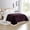 Purple, variant on Elegant Comfort Corduroy Sherpa Reversible Blanket, Medium Weight, Micro-Suede, Corduroy Striped Pattern, Queen, Purple