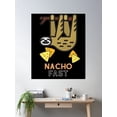 thumbnail image 2 of Nacho Fast Sloth, Eat Fast Texmex Food Slow Poster Wall Art, Modern Wall Decor For Living Room Bedroom, 12x18 UNFRAMED, 2 of 3