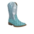 thumbnail image 2 of Roper Girls Glittery Floral Square Toe Cowboy   Mid Calf Boots, 2 of 5