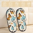 thumbnail image 2 of Fotbe Butterflies Pantuflas Peludas para Mujer con Estampado, Zapatillas de Peluche, Zapatos de Invierno para Casa, Uso Interior y Exterior-Large, 2 of 8