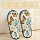 thumbnail image 2 of Fotbe Butterflies Pantuflas Peludas para Mujer con Estampado, Zapatillas de Peluche, Zapatos de Invierno para Casa, Uso Interior y Exterior-Large, 2 of 8