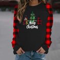 thumbnail image 2 of Enjoytime Christmas Shirts 2025 Winter Round Neck Printed Womens Long Sleeve Shirt Top Women Winter Clothing, 2 of 4