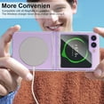thumbnail image 5 of Designed for Galaxy Z Flip 5 Case with Hinge Protection [Compatible with MagSafe],Samsung Flip 5 Slim Clear Protective Case Support Wireless Charging Cover for Z Flip 5 5 G (Clear+Pink), 5 of 12