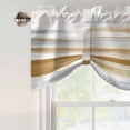 thumbnail image 4 of Brown Gray White Tie Up Valance Curtains for Windows, Kitchen Curtains Window Treatments, Vintage Rustic Abstract Mottled Art Short Window Shades Valances for Bedroom Bathroom Cafe 42"x18", 4 of 8