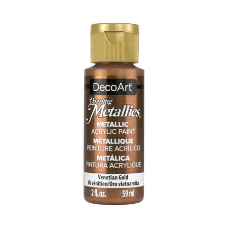 UPC: 0016455172308 | DecoArt Dazzling Metallics Acrylic Color 2 oz. Venetian Gold