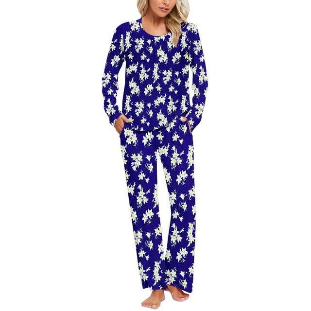 Tnhcen 2025 Ensemble de Détente Doux pour Femmes Pyjama à Manches Longues