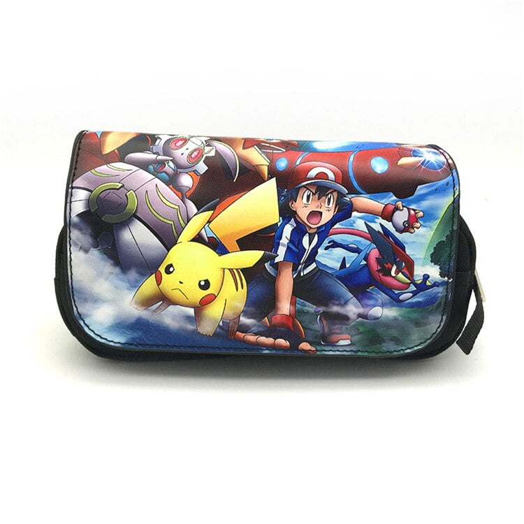 Estuche para bolígrafos de Pokémon, bolsa negra de dibujos animados de  Pikachu, material escolar, Bolsa Escolar, regalos de fiesta de cumpleaños  para