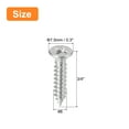 thumbnail image 2 of Uxcell #8x3/4" Wood Screws, 50 Pack Flat Head Phillips Self Tapping Screws 304 Stainless Steel Metal Screws, 2 of 5