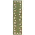 thumbnail image 1 of Trans-Ocean Imports CAPR8171006 24 in. x 8 ft. Liora Manne Capri Starfish Border Indoor & Outdoor Hand Tufted Rectangle Rug - Green, 1 of 1