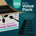 thumbnail image 5 of Black Plastic Spoons Heavy Duty - 500 Pack Disposable Soup Spoons - Plastic Cutlery Utensils For Parties And Events, 5 of 6