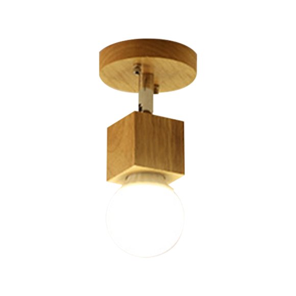 Creativo LED Luz de techo Iluminación Luces nocturnas Luz colgante E27 Soporte de luz Lámpara de techo de madera para comedor Hotel Cocina Granero Jinwen Lámpara de techo