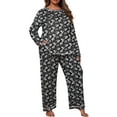 thumbnail image 2 of Cueply Women's Plus Size Pajama Set Long Sleeve Pjs Long Pants Sleepwear Two Piece Loungewear with Pockets, 2 of 7