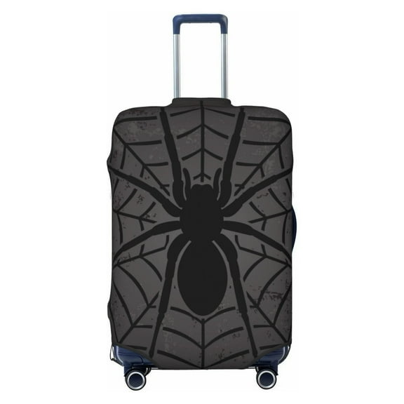 Kdxio Black Spider On Web 1 Pattern Luggage Cover for Travel,Elastic and Durable,Fits 18-32 Inch,Anti-Scratch Suitcase Protector-No luggage included