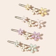thumbnail image 5 of 4Pcs Enamel Flower Hair Clips Bead Decorative Headwear Hair Jewelry Hair Pins for Daily, 5 of 5