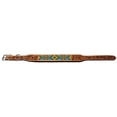 thumbnail image 3 of XSmall 9''- 13'' Padded Leather Dog Collar Beaded Floral Hand Tooled 60179, 3 of 3
