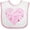 White and Pink, variant on Inktastic Valentine words in pink Boys or Girls Baby Bib
