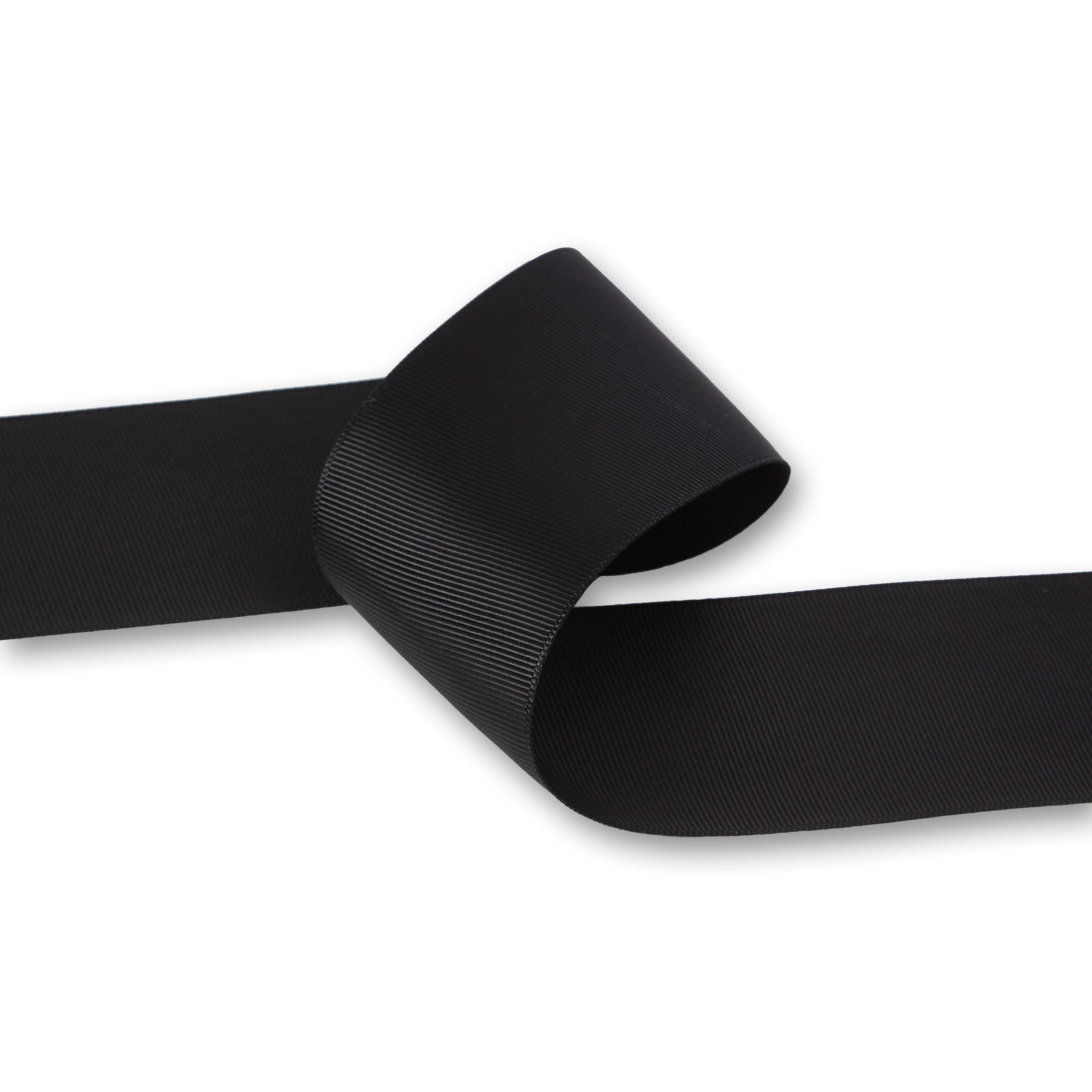 Keedil® Grosgrain Taffeta Polyester Ribbon For Gift Wrapping, Bows, Sewing, Crafting, Hair Accessories, & Décor (2.25") - Black (50 Yards)
