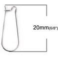 thumbnail image 4 of Stainless Steel Ear Wire Hooks, 48 Pack Earring Findings, Secure Lock Kidney Wires - Teardrop Dangle 3/4 Inch, 4 of 4