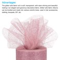 thumbnail image 3 of 6" Wide 25 Yards Glitter Tulle Ribbon Netting Fabric for Tutu Skirt Christmas Wedding Dusty Pink, 3 of 5