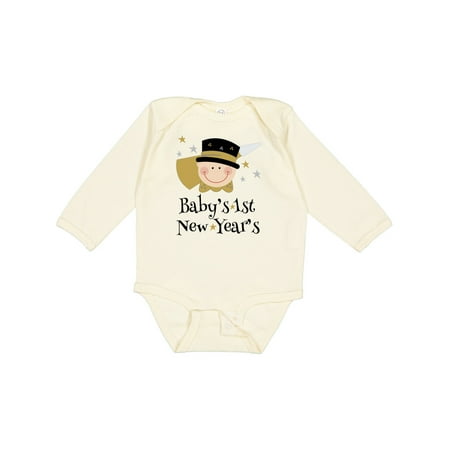 

Inktastic 1st New Years Baby Boy Holiday Gift Baby Boy Long Sleeve Bodysuit