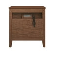 thumbnail image 6 of Modern Storage End Table with Hidden Drawer Charging Station Side End Table for Living Room Walnut, 6 of 7