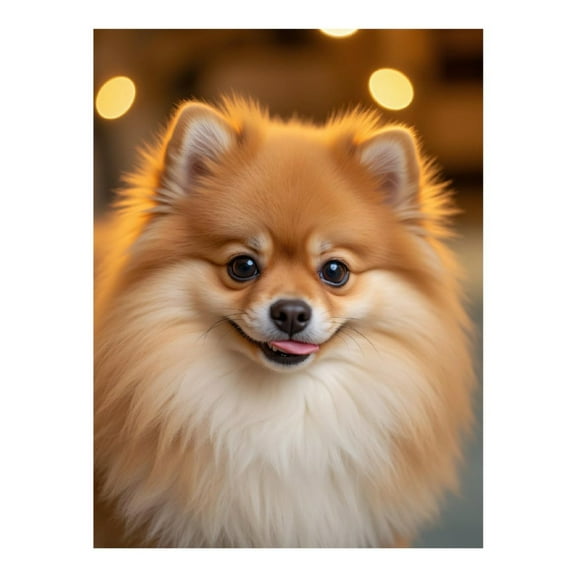 Diamond Art Kits for Adults - 5d Pomeranian Golden Glow Diamond Painting for Adults, Diamond Art for Adults Beginners, Diamond Painting Kits for Adults for Home Wall Decor