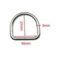 thumbnail image 3 of Tnarru 3 Pieces Buckles D Rings Multifunctional Sturdy Simple Hardware Accessories Stainless Steel for DIY Key Chain Purse 4cmx3.7cm, 3 of 8