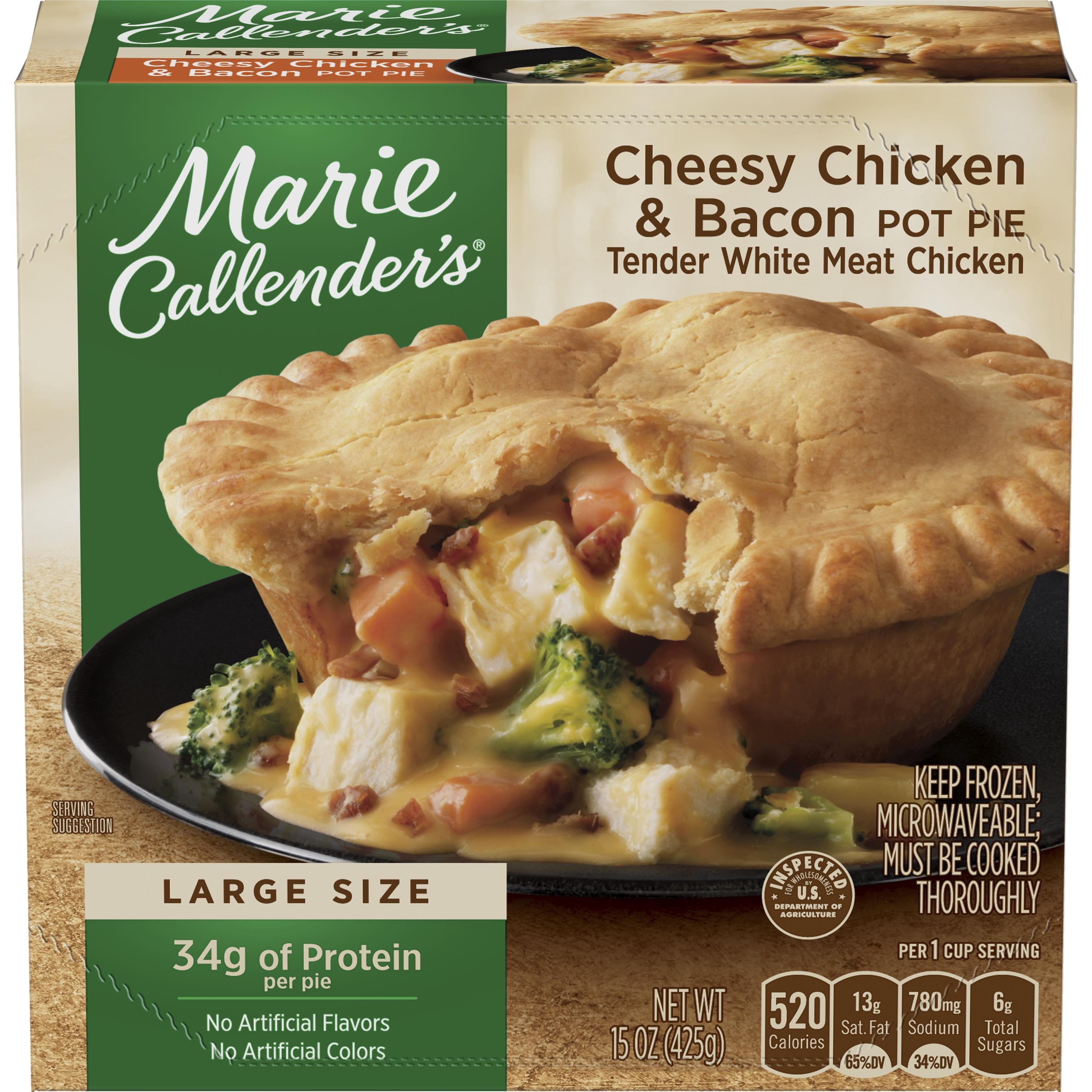Marie Callender's Cheesy Chicken & Bacon Pot Pie, Large Size, 15 oz -  Walmart.com