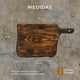 thumbnail image 2 of tabla para picar HAPPY LIFE madera pino, tabla de decorativa, tabla de quesos y corte carne, hecha 100% a mano I LIVE III: Chica 24 x 28 x 28 x 2.5, 2 of 5