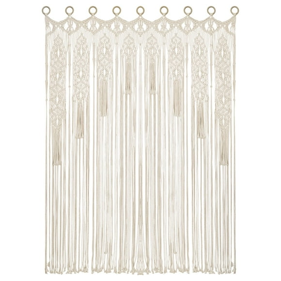 Cortina de macramé Osunnus Boho, divisor de ambientes grande, 200 x 120 cm