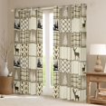 thumbnail image 2 of Homewish Boys Girls Animal Deer Curtains Pack of 2 (42x84 Each),Geometric Plaid Grid Curtains Blackout,Woodland Wildlife Bedroom Curtains,Breathable Home Decor, 2 of 6