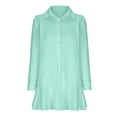 thumbnail image 3 of Diufon Summer Casual Dresses for Women Solid Color Midi Dress 3/4 Sleeve Button Down Lapel Dress, 3 of 5