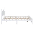 thumbnail image 4 of Euroco Lit Plateforme Format Grand, Lit en Bois Style Rétro, Blanc, 4 of 9