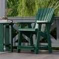 thumbnail image 3 of Wildridge Heritage High Adirondack Chair, Turf Green - All-Weather Recycled Plastic Furniture for Patio, Deck, Lawn, 3 of 4