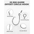 thumbnail image 3 of BLUEWING Fishing Grouper Rig Saltwater Fishing Bottom Rig with 2/4/6/8oz Egg Sinker Weight, Mono Line and Stainless Steel Circle Hook Offshore Big Game Fishing Rig, 3 of 7