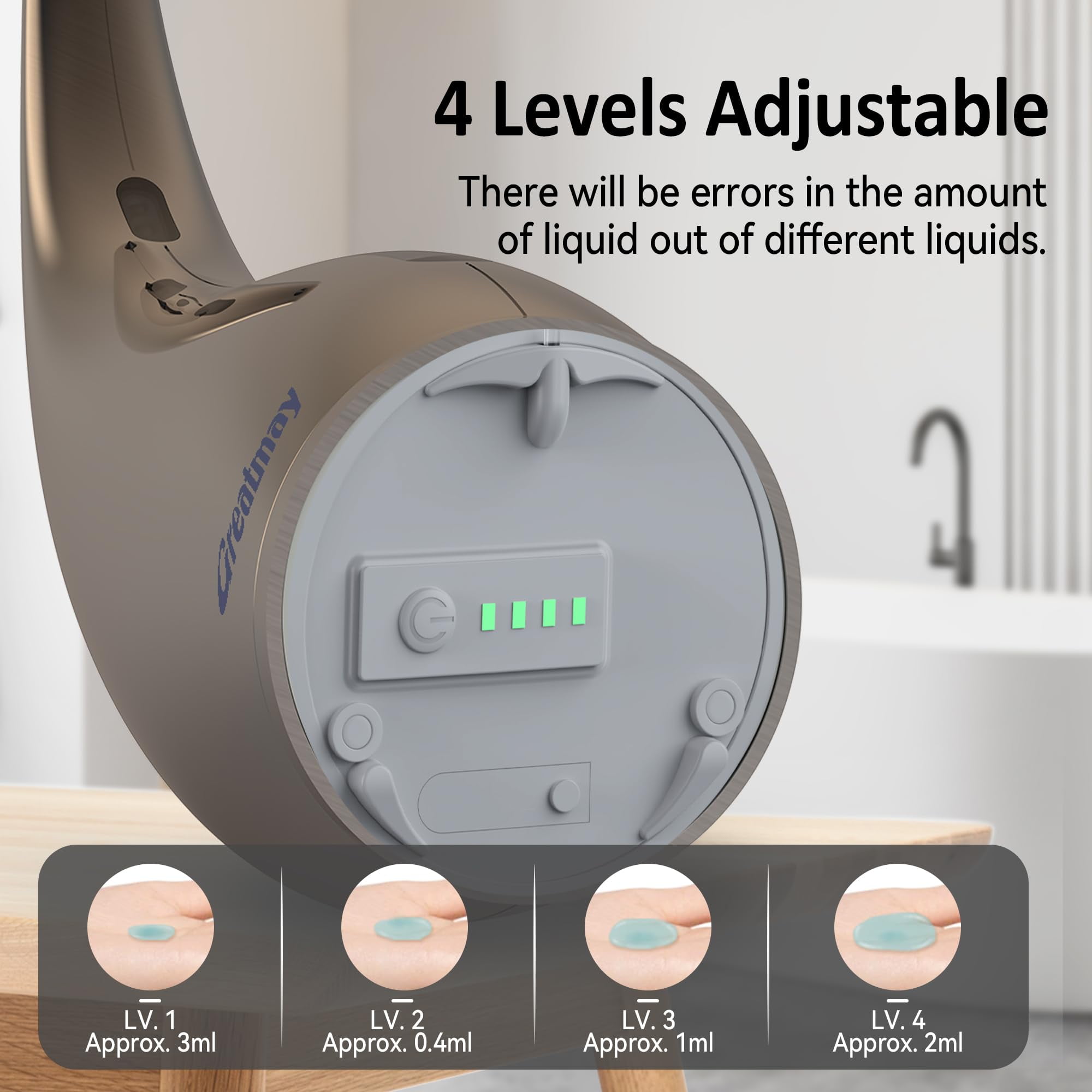 Soap Dispenser,Touchless Bath Kitchen Countertop Automatic Soap Dispenser with Infrared Motion Sensor,IPX6 Waterproof.Perfect for Bathroom and Kitchen.（red copper）