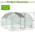thumbnail image 7 of Enyopro 9.84' x 13.12' x 6.56' Large Metal Chicken Coop, Outdoor Chicken Run with Playpen, Updated Support Steel Frame, Waterproof Oxford Cover & Predator-Proof Mesh for duck rabbit sheep bird House, 7 of 7