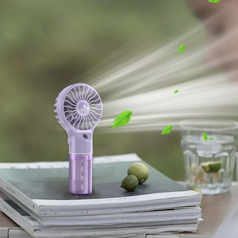 Goodern Portable Handheld Misting Fan With Digital Display,5000mAh USB Rechargeable Handheld Personal Mister Fan 90° Foldable Mini Desk Fan 5 Wind Speed Water Spray Mist Fan For Travel Outdoor Makeup Price In