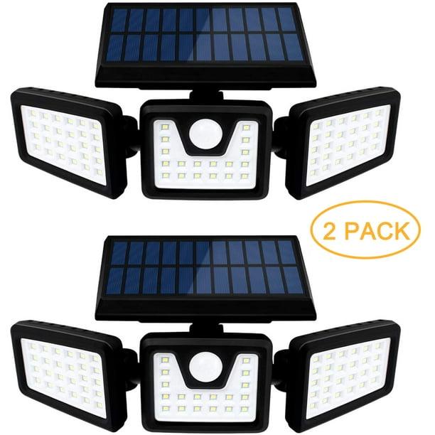 Solar Wall Lamp 74 Led Solar Flood Light Ip65 Waterproof Wireless Solar Motion Sensor Lights Outdoor Spotlight 3 Adjustable Head 270 Wide Angle Illumination Security Light Garage Yard Garden Patio Walmart Com Walmart Com