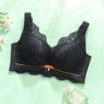 thumbnail image 2 of KBODIU Everyday Bras for Women, Plus Size Comfort Bras, Women's Ultimate Lift Wirefree Bra Sexy Lace Print Non-Steel Ring Bowknot Underwear Bras No Underwire Black, 2 of 4