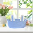 thumbnail image 1 of Voxware Easter Basket Bunny Bag Rabbit Ears Tote Candy Gift Portable Storage Handmade Cloth Rope Reusable Suitable for Children Gift Giving Easter Parties Hom blue, 1 of 8